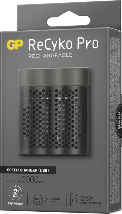Produktbild GP Batteries B53455 battery charger USB (1 Stk., AAA, AA, 2000 mAh, Ladegerät inkl. Akku)