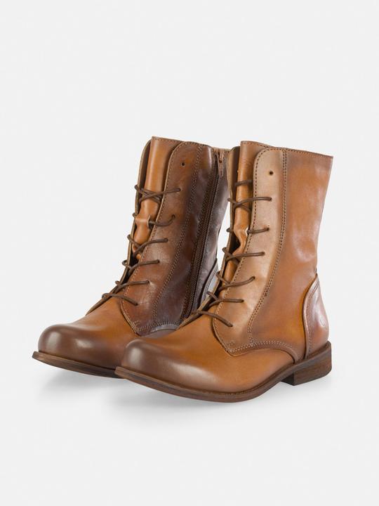 Actual product image Felmini Wide Fit W103 lace-up boot made of genuine leather, with inner zip and low heel. (37)