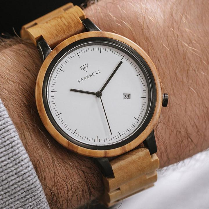 Actual product image Kerbholz Lamprecht Olivewood (Analogue wristwatch, 42 mm)