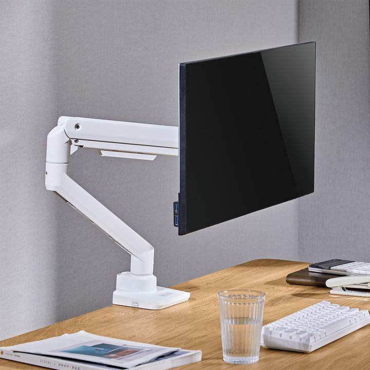 Actual product image Silverstone SST-ARM14- Single LCD LED Monitor Arm with heavy-duty gas spring design, adjustable, 180 (49", 20 kg)