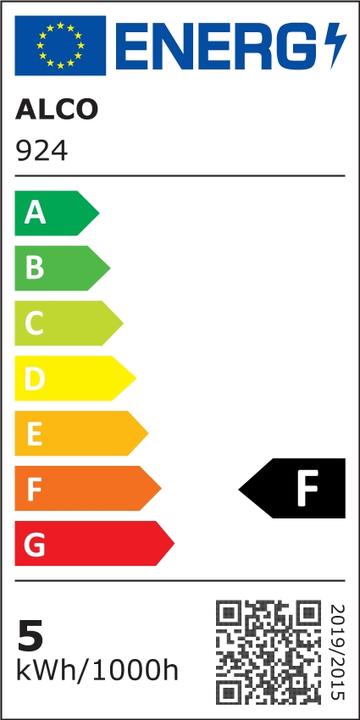 Energie-Label Alco Albert 924-28 - LED Schreibtisch-/ Arbeitsplatzleuchte mit Standfuss, silber, in 3 Stufen dimmba (400 lm)