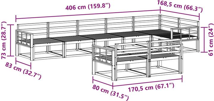 Produktbild vidaXL Outdoor-Sofa