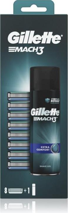 Immagine prodotto Gillette Venus Gillette - Testine di ricambio Gillette Mach3 8 pezzi + Gel da barba Extra Comfort (Shave Gel) 200