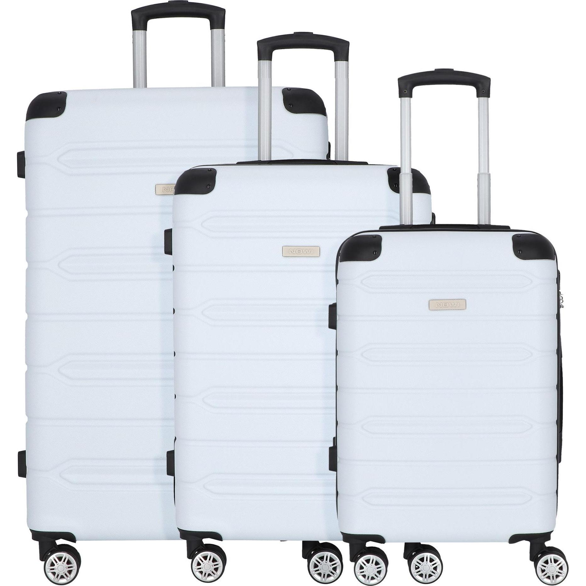 Thumbnail - Nowi, Koffer, Rhodos 4 Rollen Kofferset 3-teilig, Weiss, (210 l, XL (ab 115l))