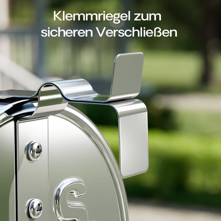 Image du produit Wiltec Boite aux lettres Style américain Design Couleur Gris argenté Boite postale US Mailbox avec drapeau