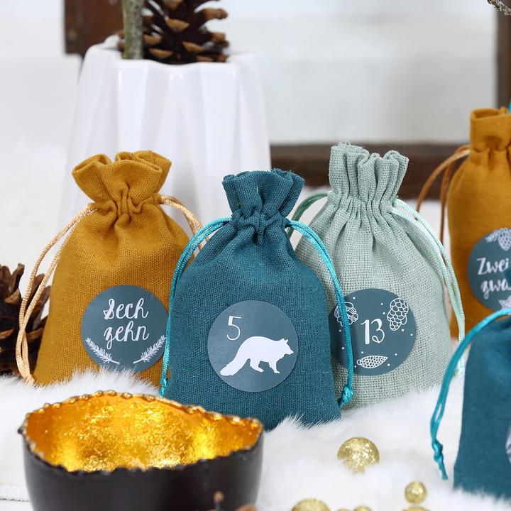 Immagine prodotto Papierdrachen Adventskalender Stoffsäckchen zum Befüllen