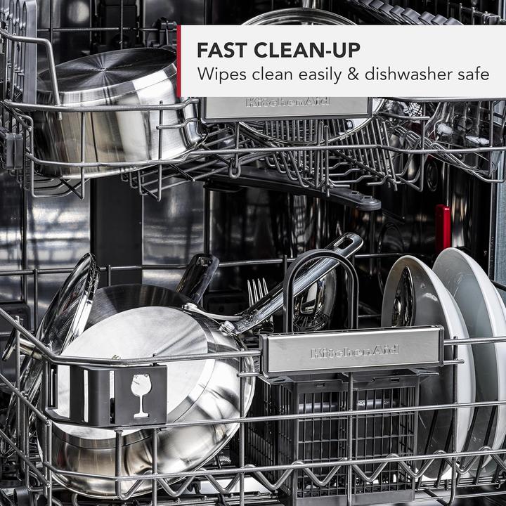 Actual product image KitchenAid Patelnie stalowe z powłoką 20 + 24 + 28 cm (20 cm, Frying pan, Pan set + pot set, Stainless steel)