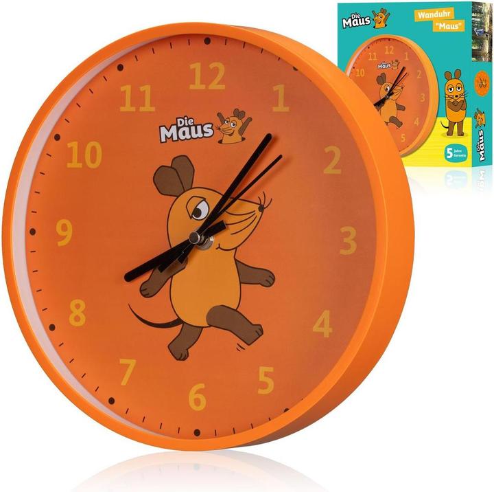 Produktbild DieMaus Kinder-Wanduhr DieMaus (25 cm)