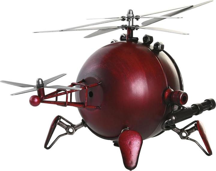 Actual product image DKD Home Decor Table clock 23 x 33,5 x 22 cm Crystal Red Silver Iron (2 Units)