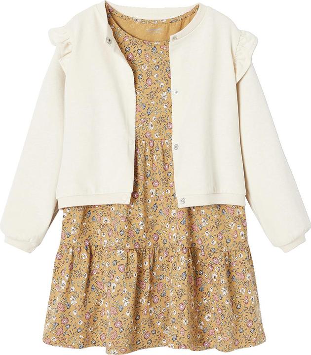 Image du produit Vertbaudet Ensemble fille : robe t-shirt & cardigan (140)