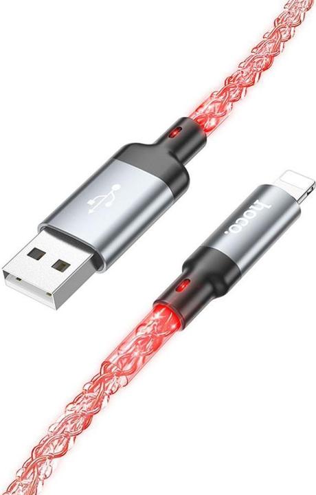 Image du produit Hoco Cable cable USB A to Lightning 2,4A U112 1 m gray (1 m, USB 3.0, 18 W)