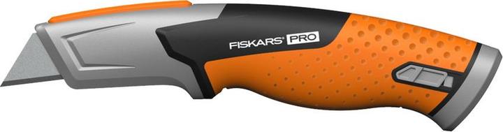 Produktbild Fiskars Pro Sicherheits-Universalmesser mit einziehbarer Klinge, Länge 17,7 cm, Rostfreier Stahl/Kun (Cutter)