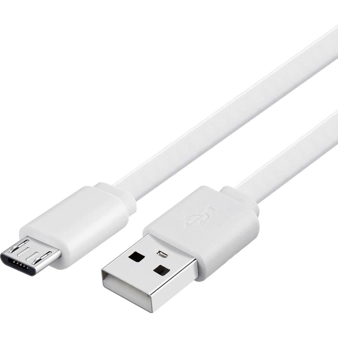 Thumbnail - PowerGuard Extra kurzes Micro USB Flachband Kabel 20cm (USB 4.0), USB Kabel
