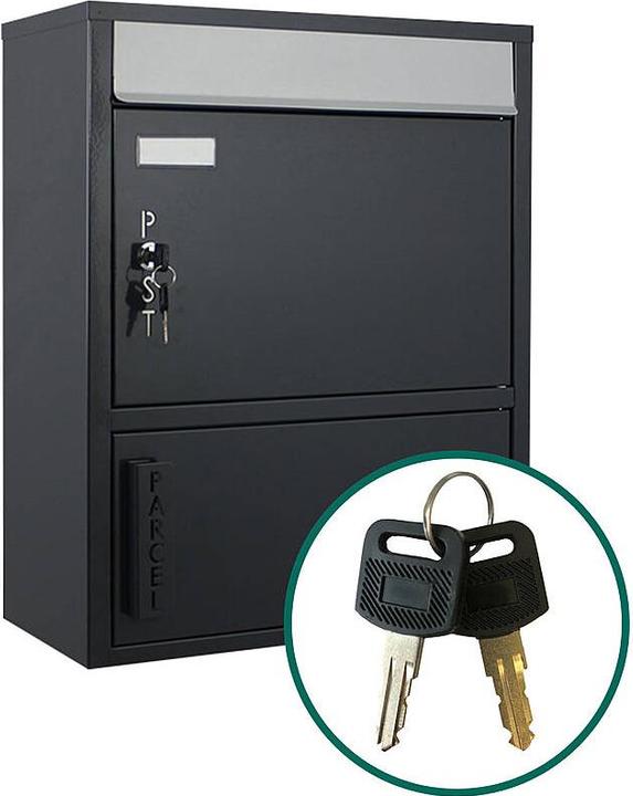Actual product image SafePost 921 TIAMAT letterbox with parcel compartment anth