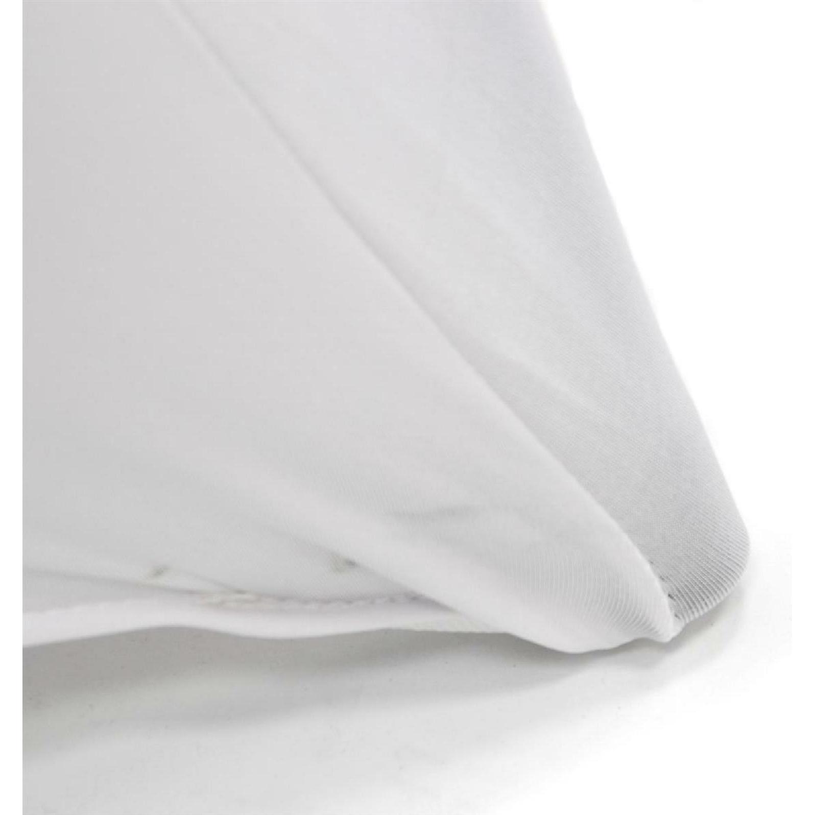 Thumbnail - VCM, Gartentisch + Balkontisch, Partytisch Stehtisch klappbar mit Husse weiss Bistrotisch Bartisch 110 cm rund (80 cm)