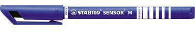 Produktbild STABILO SENSOR F Finliner mit gefederter Spitzer (Blau, 1 x)