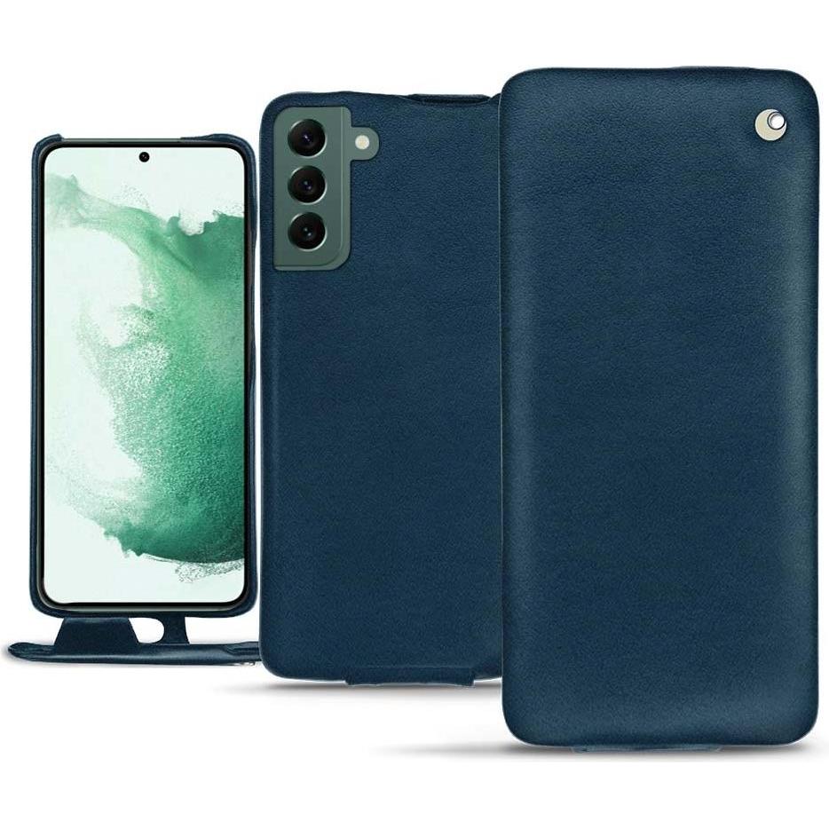 Noreve Lederschutzhülle vertikal (Samsung Galaxy S22+ 5G), Smartphone Hülle, Blau