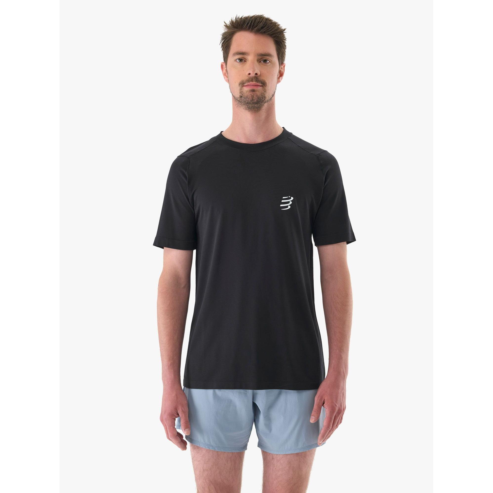 Compressport, Herren, Sportshirt, Performance SS Tshirt M (XL), Schwarz, XL