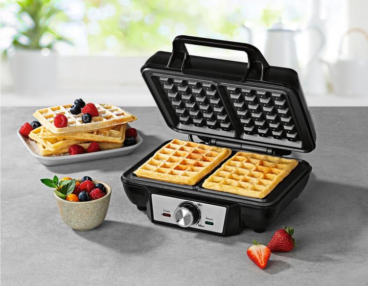Actual product image Gourmetmaxx Waffle iron black/silver