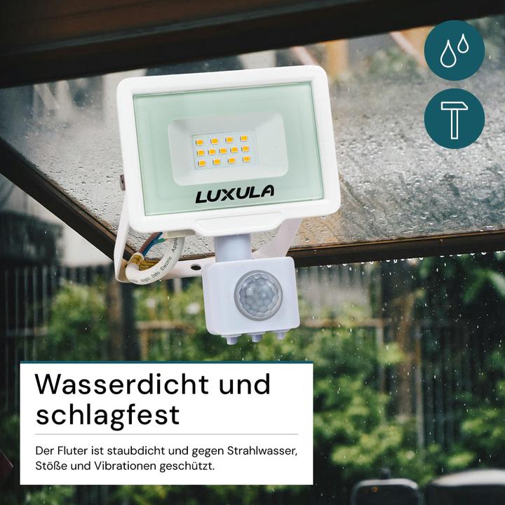 Actual product image Luxula LED floodlight with motion detector (1000 lm, IP65)