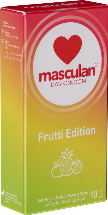 Masculan «Frutti Edition» bunt, fruchtig, 53 mm, befeuchtet (10 pcs.)