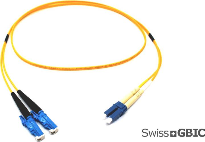 Image du produit SwissGBIC Cordon de brassage fibre optique E2-LC-OS2-D-1 (0.26 m)