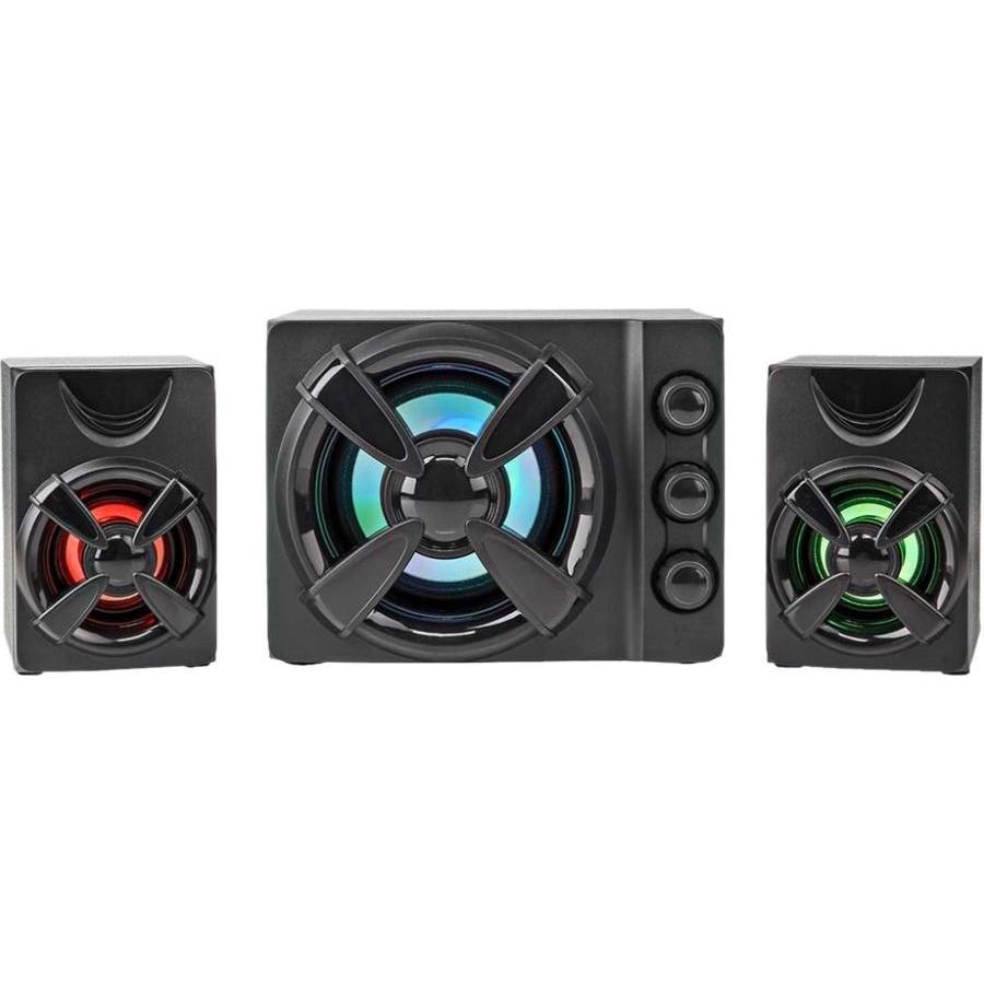 Nedis Gaming-Lautsprecher Lautsprecherkanäle: 2.1 Stromversorgung über USB 3.5 mm Stecker 33, PC Lautsprecher, Schwarz