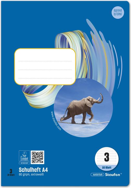 Actual product image Ursus Exercise book 3rd school year (A4, Lined, Soft cover)