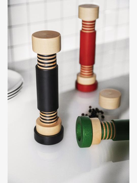 Actual product image Alessi Twergi salt/pepper mill made of beech wood (Salt, Pepper)
