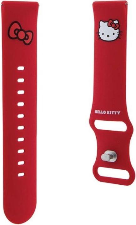 Immagine prodotto Hello Kitty Pasek Uniwersalny HKUWLSCHBLR Testa di gattino in silicone czerwony/rosso 22mm (Acciaio inossidabile, Silicone)