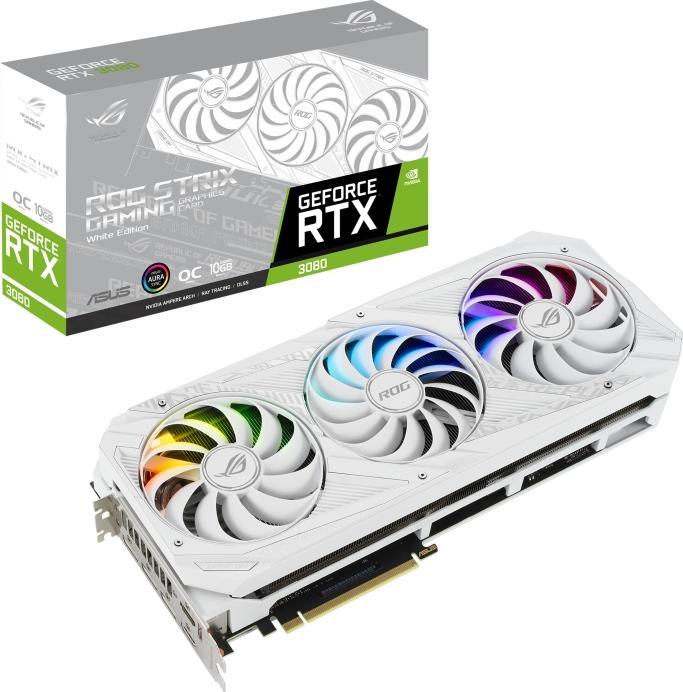 Produktbild ASUS GeForce ROG STRIX RTX 3080 O10G WHITE (10 GB)