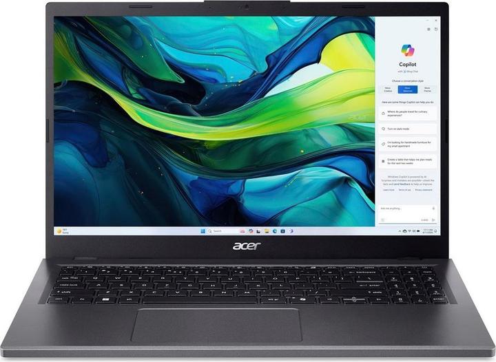 Actual product image Acer Aspire 15 (A15-61M-R932) 15,6" Full-HD, Ryzen R5-8640HS (16 TOPS), 16GB RAM, 512GB SSD, Windows (15.60", AMD Ryzen 5 8640HS, 16 GB, 512.00 GB, DE)