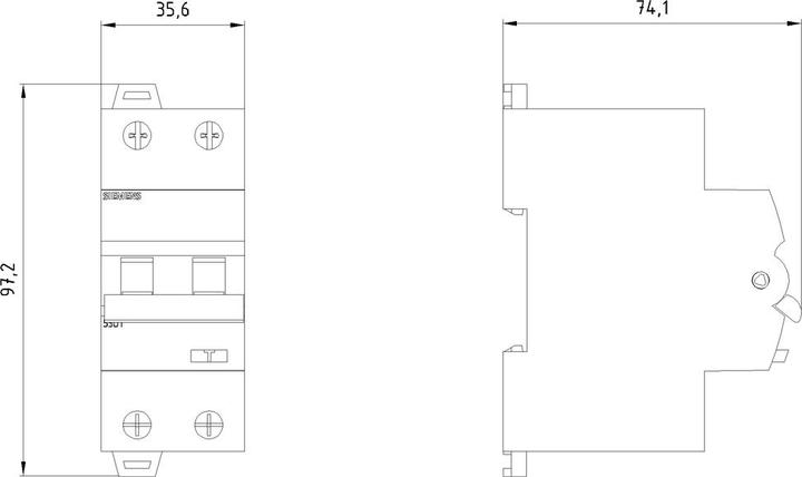 Actual product image Siemens Earth leakage circuit breaker C16 1p+N 0.03A A 5SU1326-7FP16