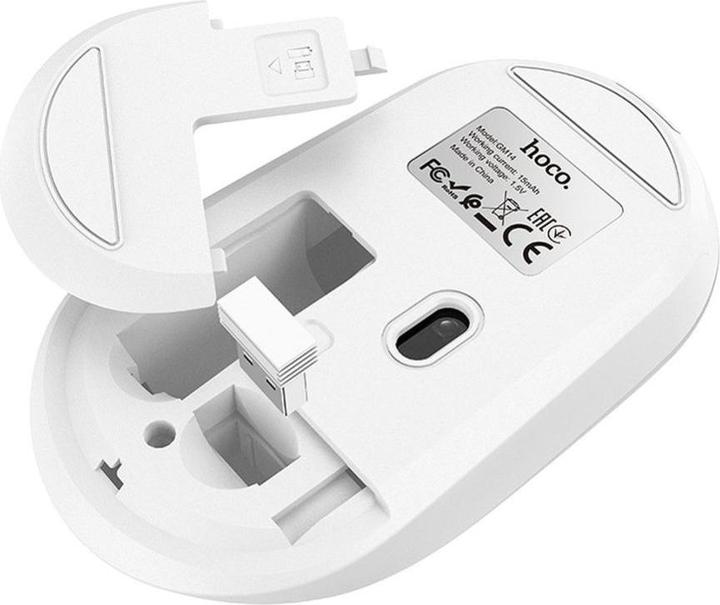 Actual product image Hoco - Wireless Mouse Platinum (GM14) - 2.4G, 1200 DPI, 3D Button - White (Wireless)