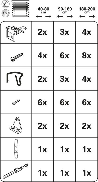 Actual product image Gardinia Aluminum for clamping (80 x 175 cm)