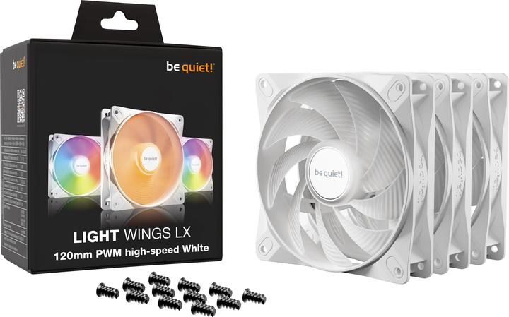 Immagine prodotto be quiet! LIGHT WINGS LX 120 mm PWM ad alta velocità Bianco Confezione tripla (120 mm, 3 x)