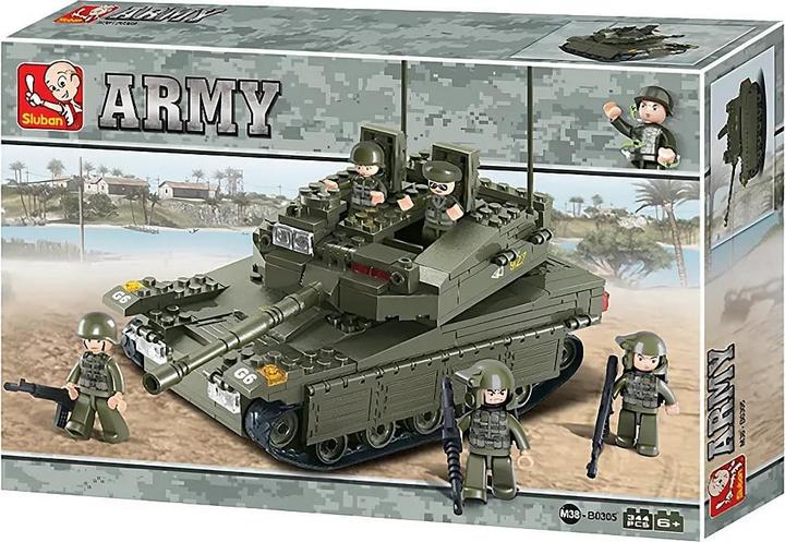 Actual product image Sluban constructor, tank Merkava, 344 det.
