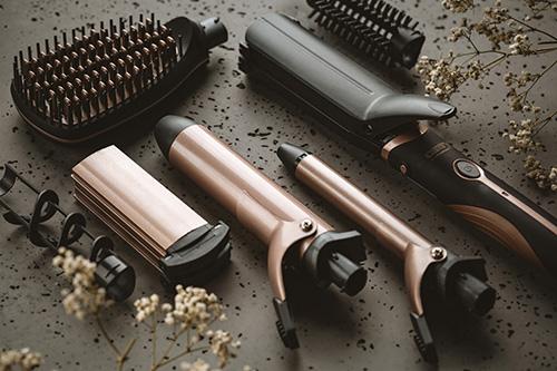Productafbeelding Camry Haarstyler CR 2024 1200 W, Zwart / Roségoud (32 mm, 19 mm)