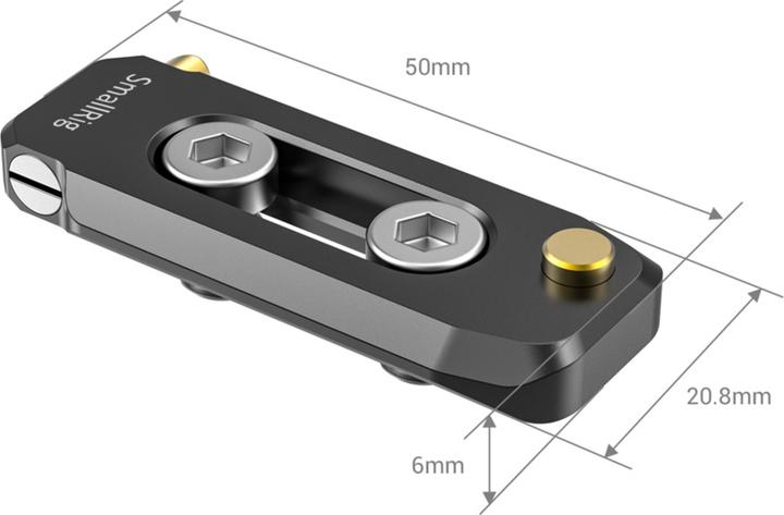 Image du produit SmallRig Rail NATO à profil bas 50mm (Plaque de raccordement rapide)