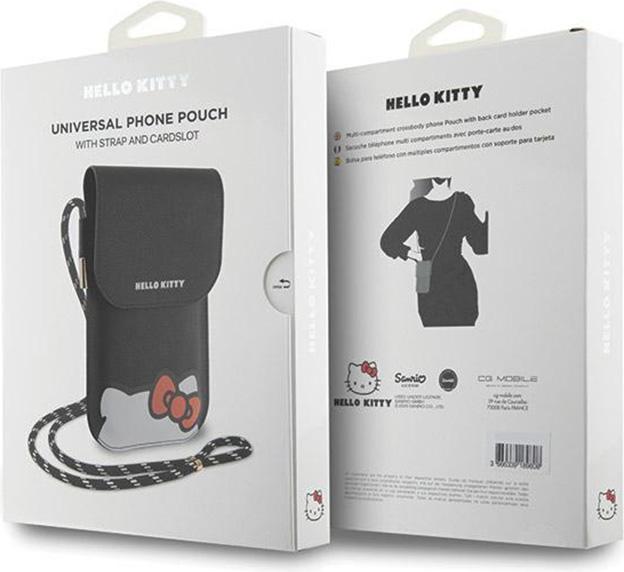 Actual product image Hello Kitty Torebka HKOWBPSCKEK czarny/black Leather Hiding Kitty Cord