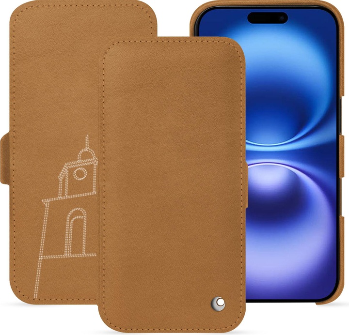 Actual product image Noreve Horizontal leather flap shell (Apple iPhone 16)