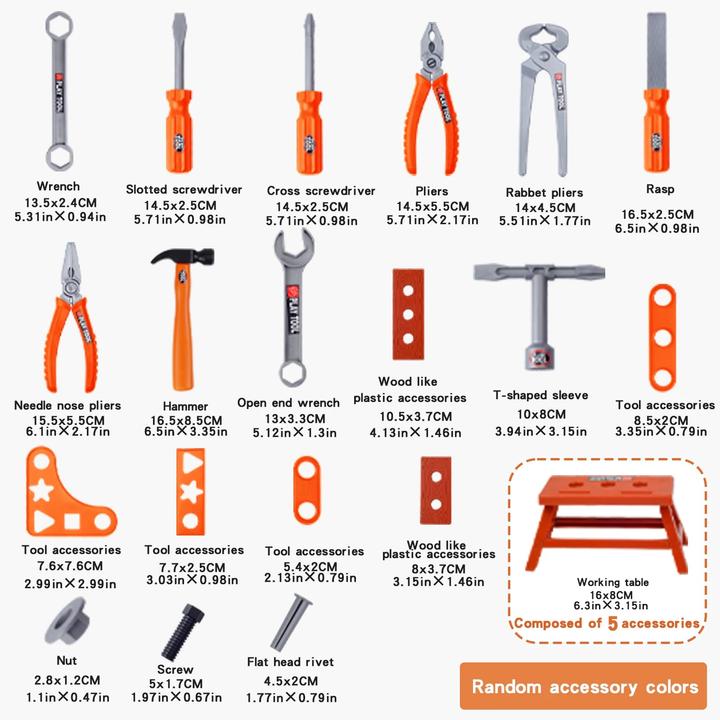 Actual product image Activity Board Children's modelling maintenance tools, electric drills, screws, tools