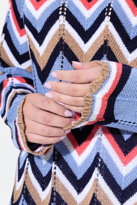 Actual product image Miamoda Sweater in classic fit with serrated pattern (50, 52)