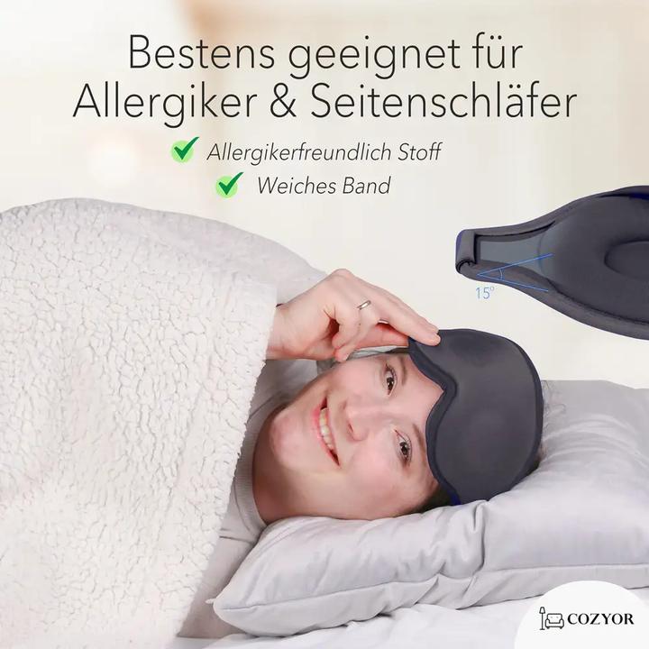 Immagine prodotto Cozyor Maschera per dormire e tappi per le orecchie (Maschera sonno)