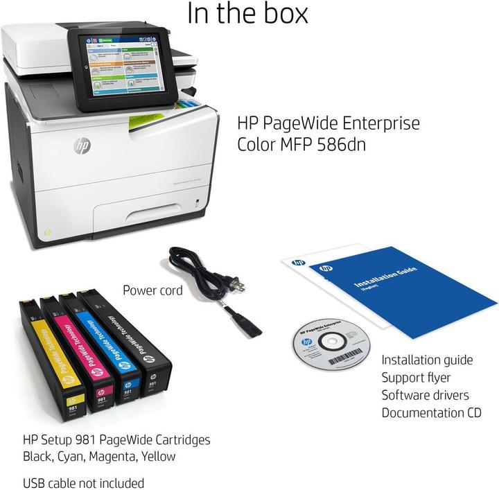 Produktbild HP Page Wide Enterprise Color MFP 586dn (Tintenpatrone, Farbe)