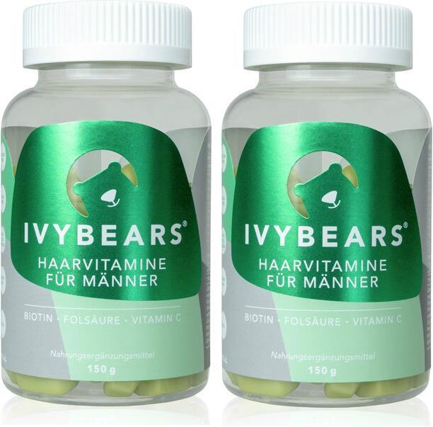 IVYBears Haarvitamine für Männer 2er Pack (2 Stück, Gummies, 300 g)