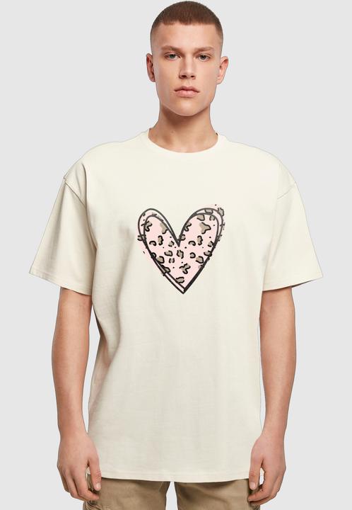 Produktbild Merchcode Valentines Day - Leopard Heart Heavy Oversize Tee - 118095 (4XL)