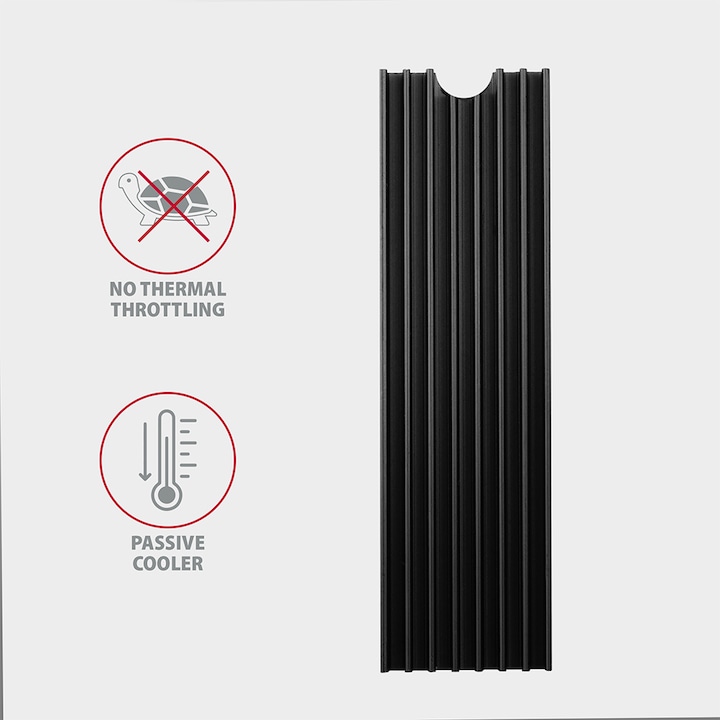 Immagine prodotto Axagon Dissipatore di calore passivo M.2 SSD CLR-M2L6 - 2280, altezza 6 mm, alluminio