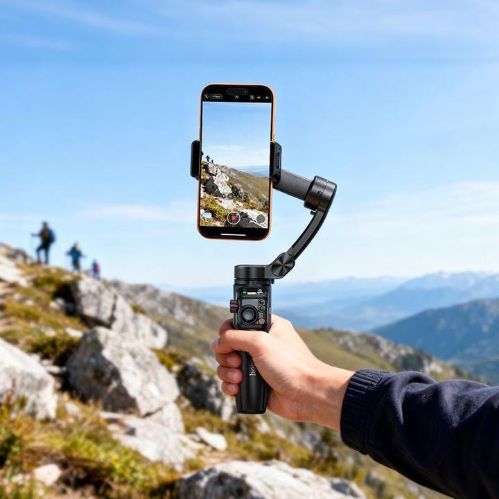 Produktbild Hoco Auto holder Gimbal with 3-axis stabilization and remote control K91 black (Smartphone)