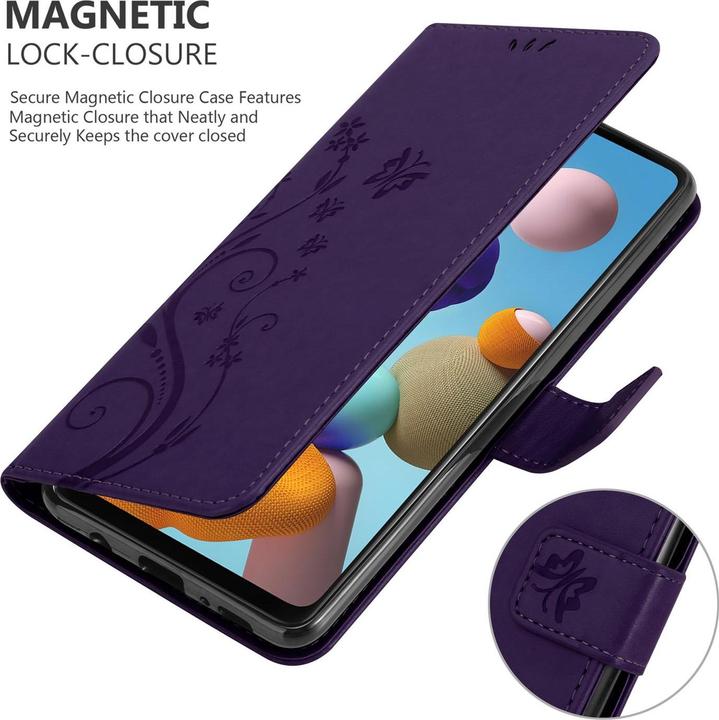 Actual product image Cadorabo Flower Book Cover (Samsung Galaxy A21s)
